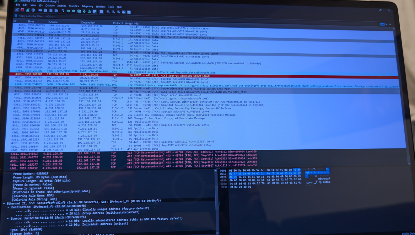 Wireshark packet capture